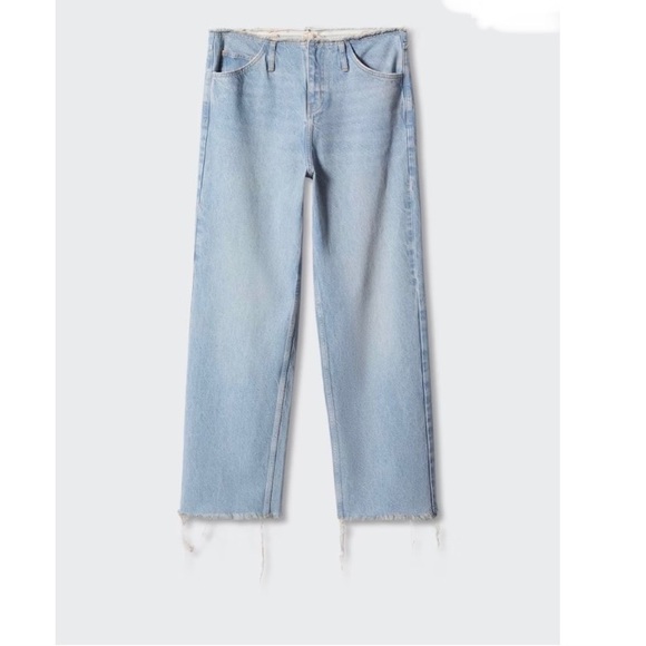 NWT MANGO Jeans Women’s Size 6 Vintage Light Wash Grunge - Picture 5 of 9